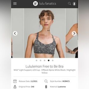 Lululemon Free To Be Bra
